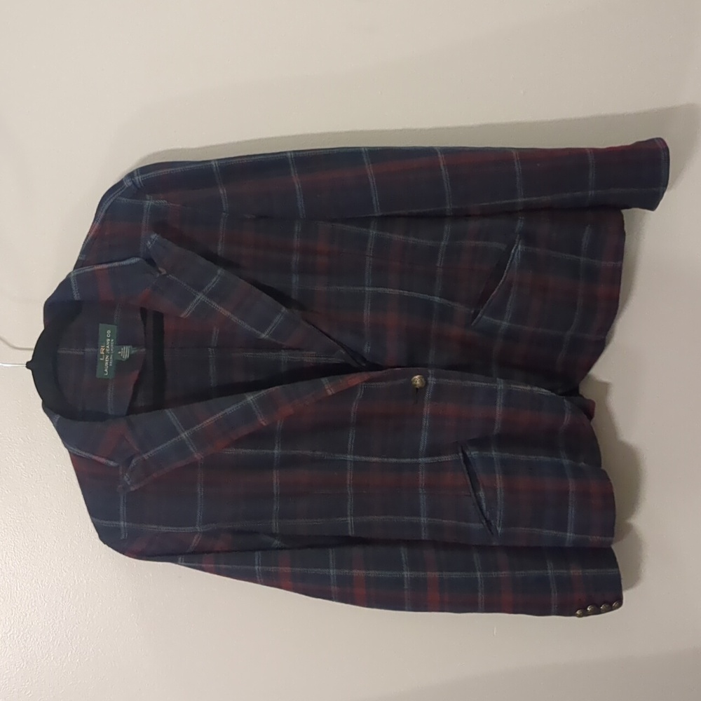 Plaid soft knit blazer Ralph Lauren